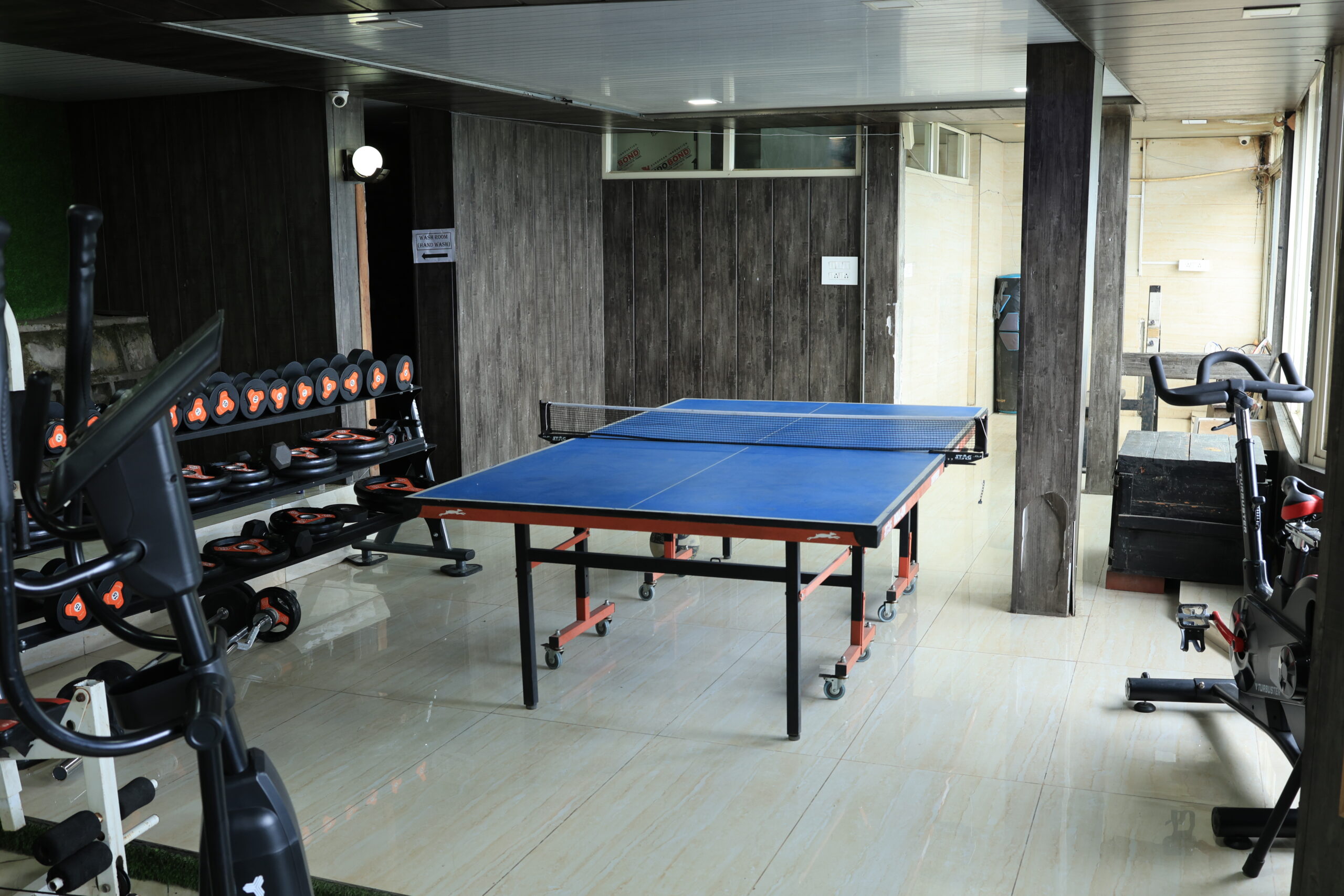 Badminton court at Shivalaya Resort, Ghorakhal – serene retreat with mountain vistas